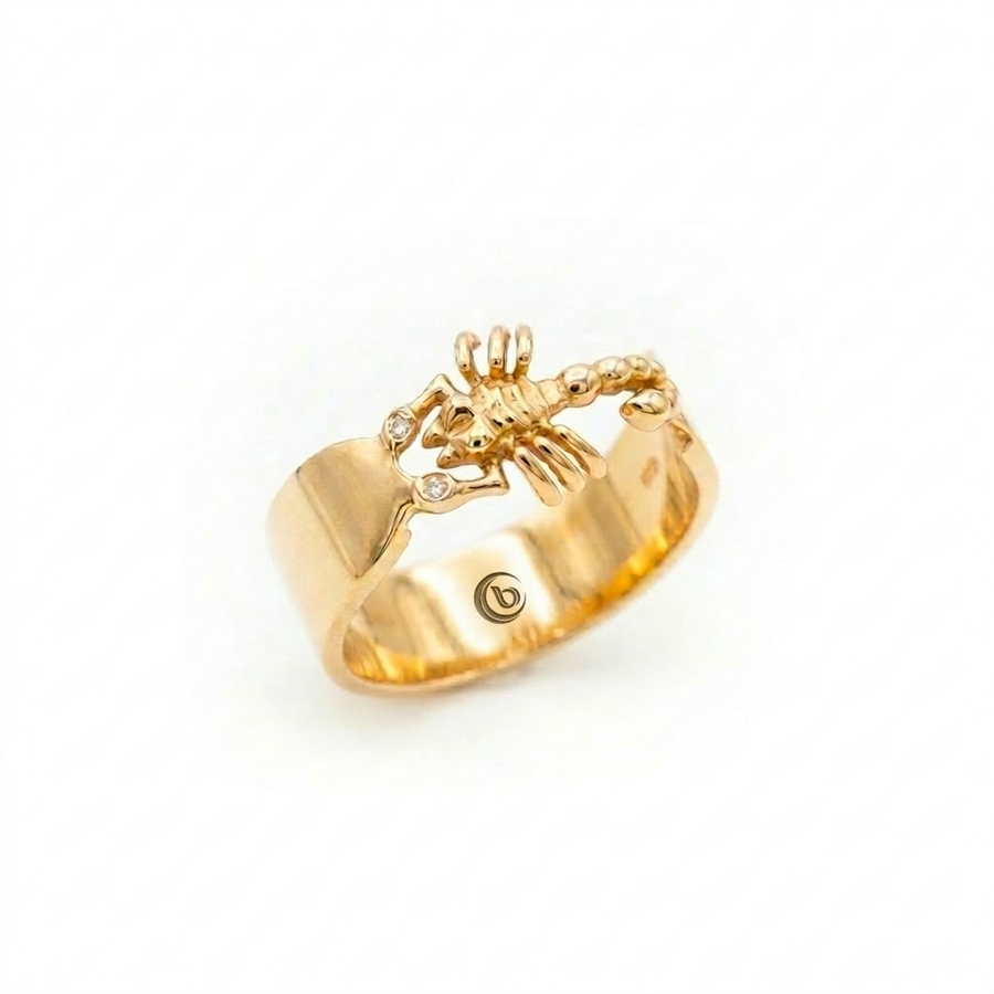 Anello da Uomo "Scorpione" in oro e diamanti
