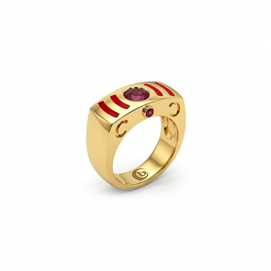 Anello da Uomo "Imperiale" in oro e rubini