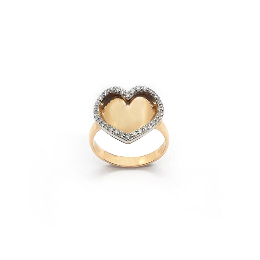 Anello "Beating Heart" in oro giallo e diamanti