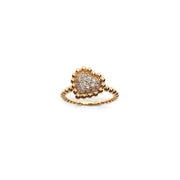 Anello "Circles of Love" in oro rosa e diamanti