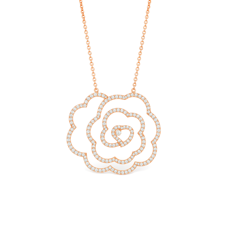 Ciondolo "Velvet Rose" in Argento 925