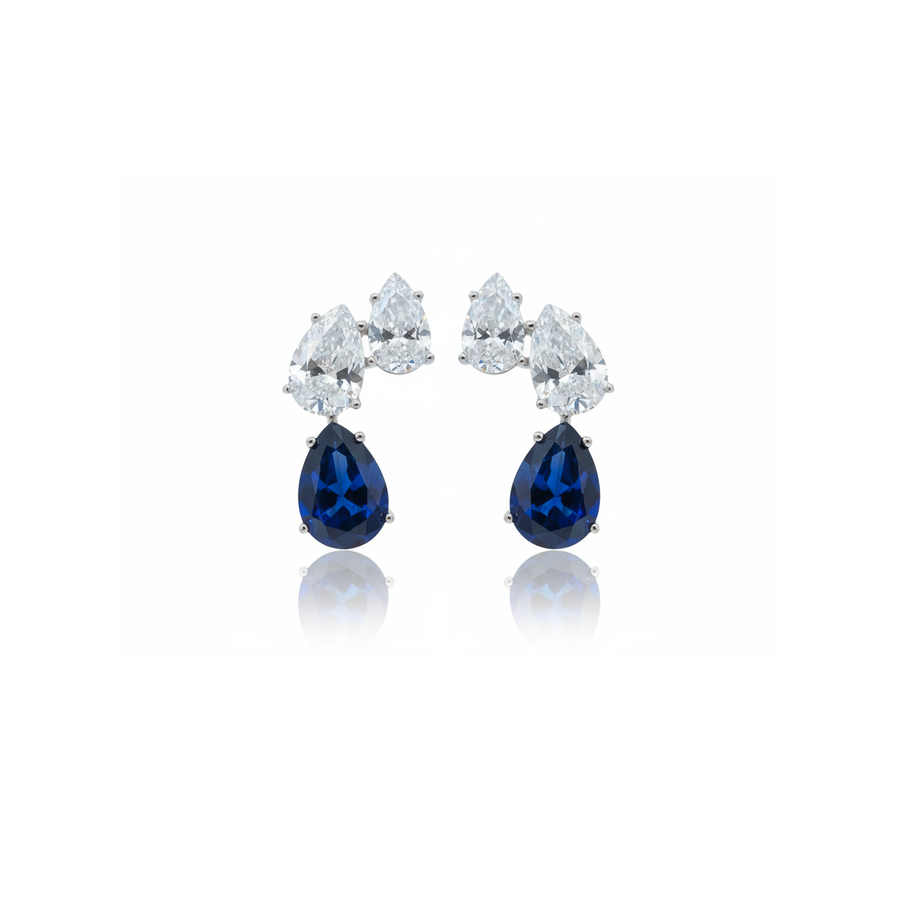 Orecchini "Gocce di Luce Blu" in argento 925