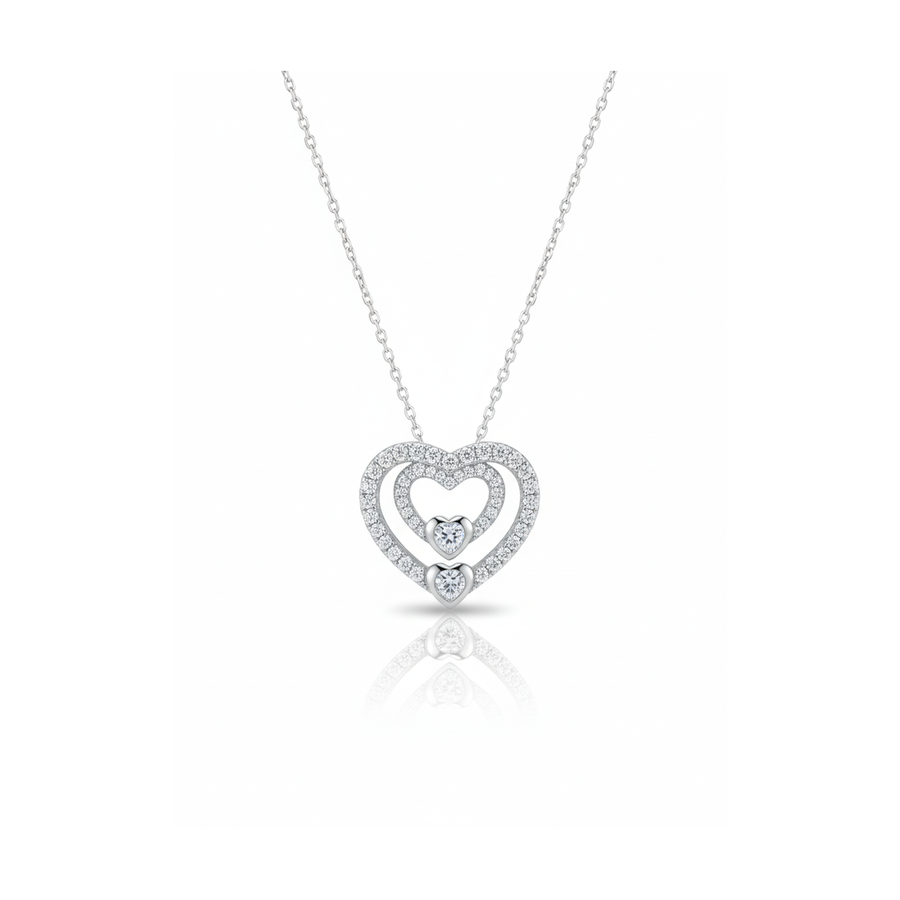 Ciondolo “Doppio battito” in argento 925