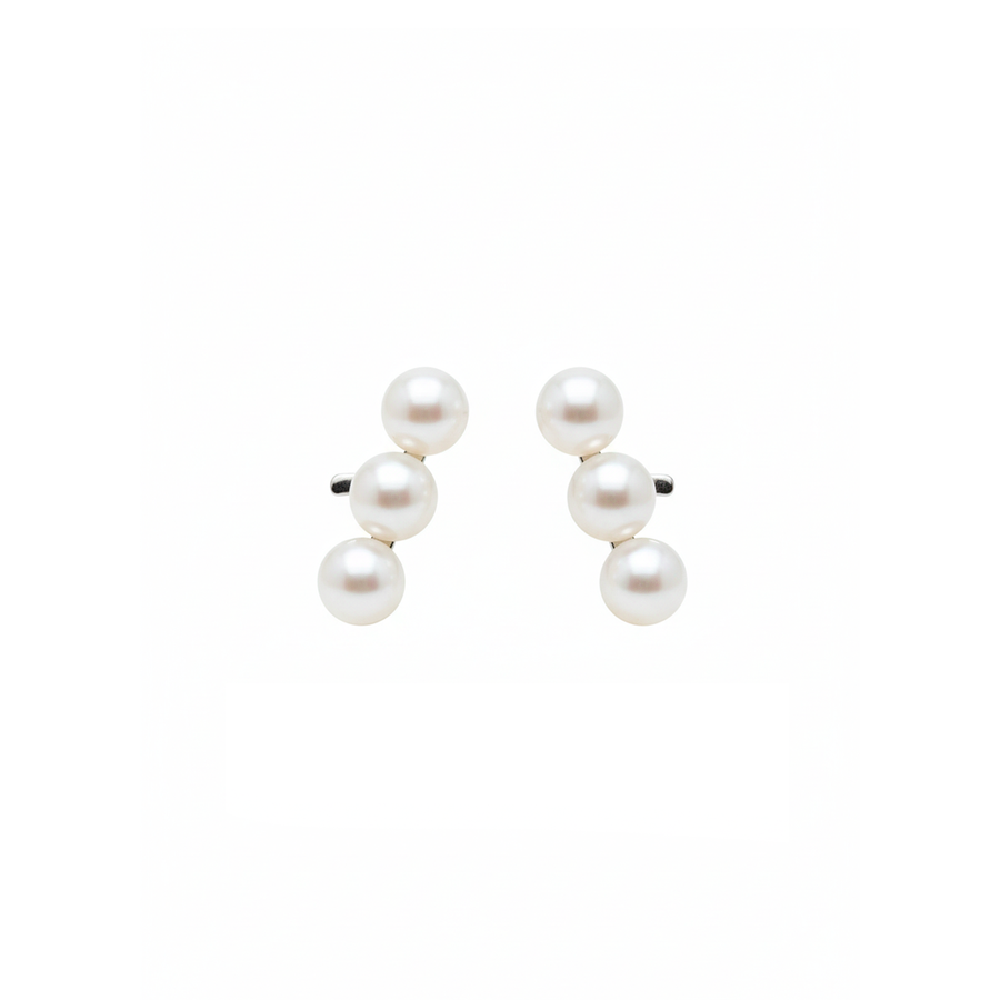 Orecchini "Akoya Pearls"in platino e perle akoya