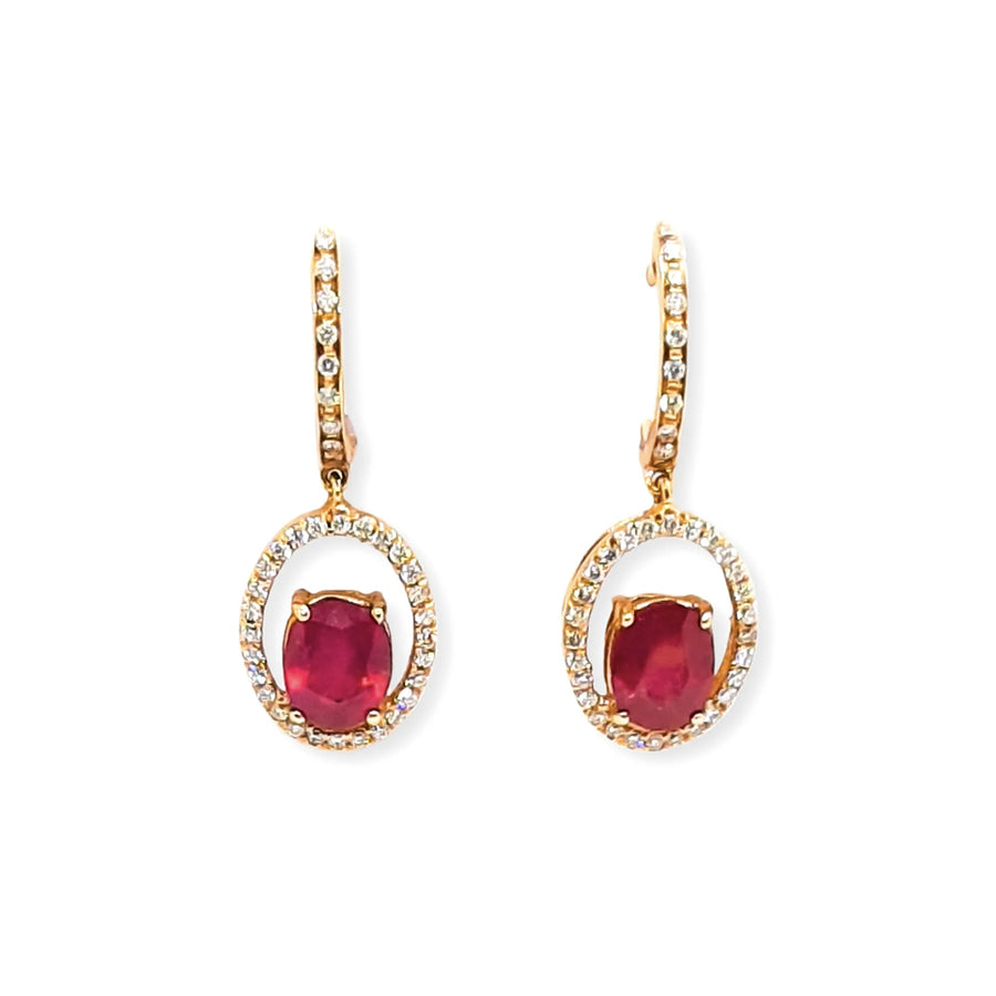 Orecchini "Divine Ruby" oro, rubini e diamanti