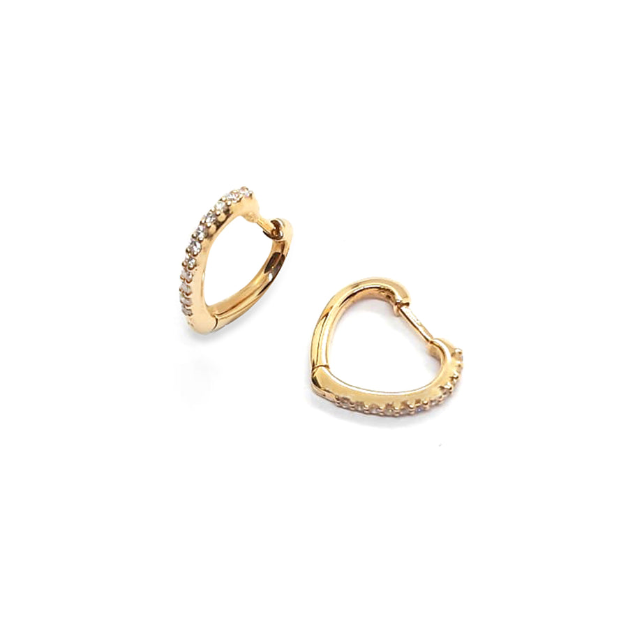 Orecchini “Shining Heart” con diamanti e oro
