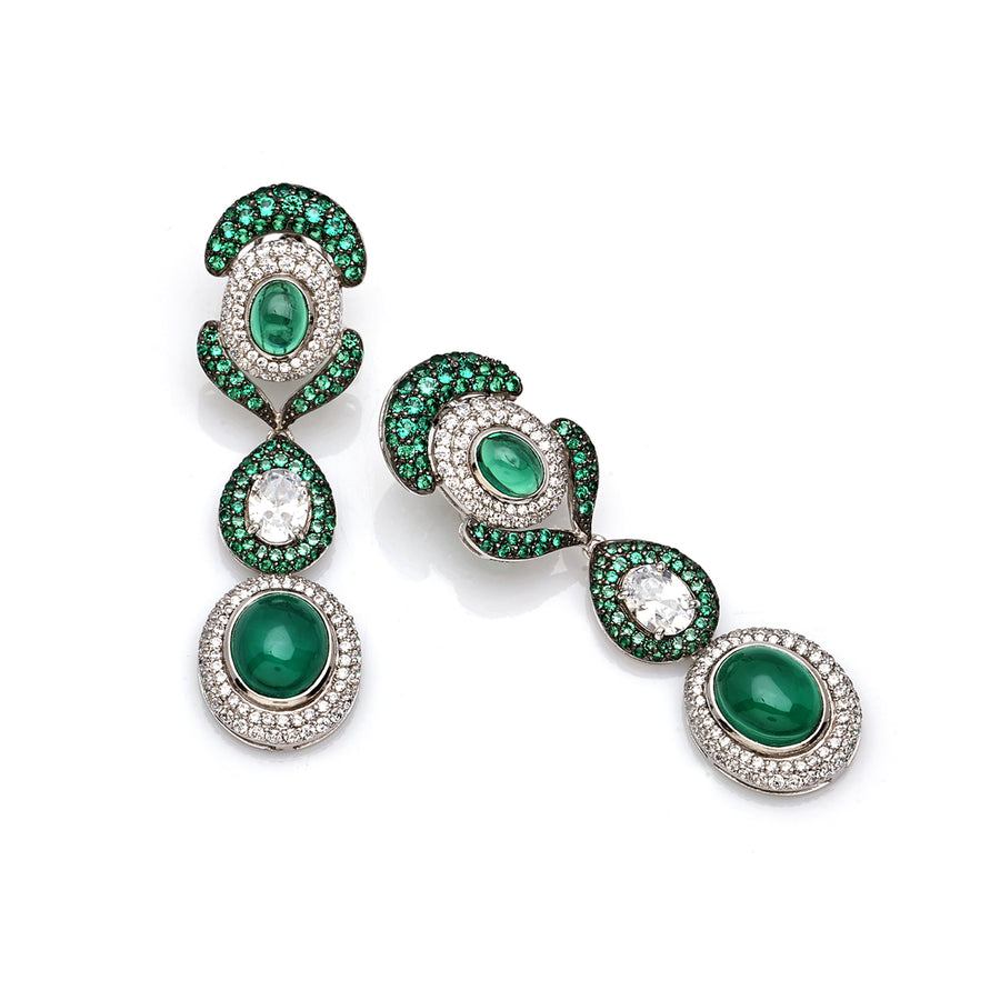 Orecchini "Verde Incantevole" in Argento 925