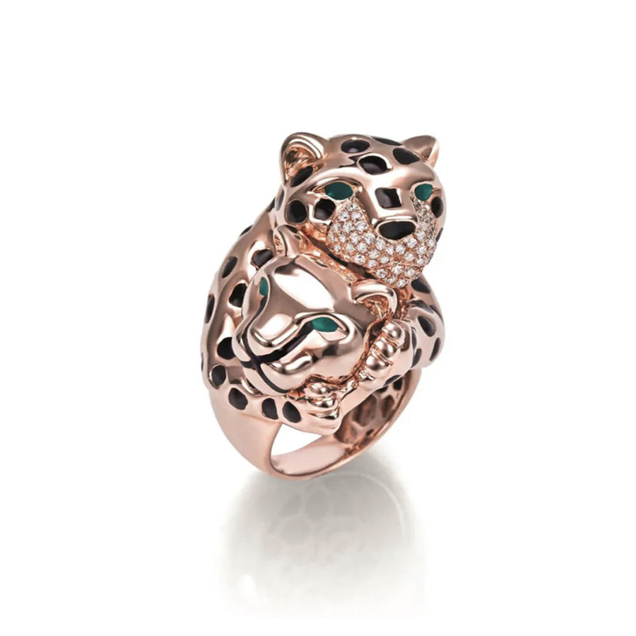 Anello "Panthers in love" Argento 925