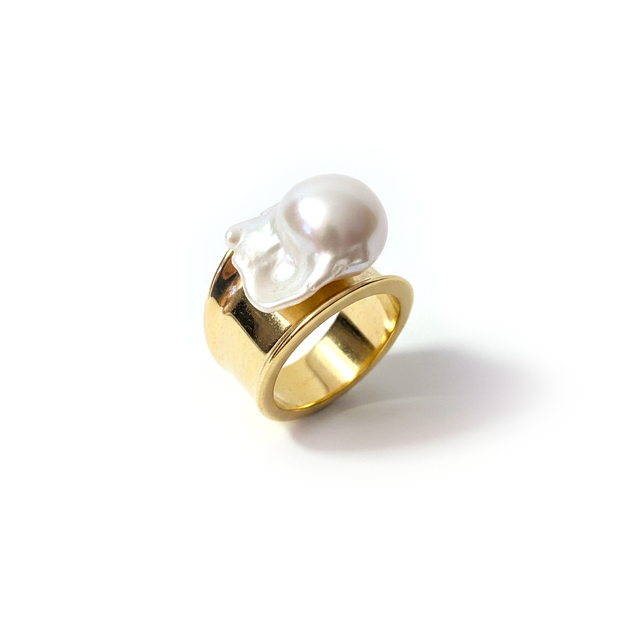 Anello "Perla Barocca" in Argento 925