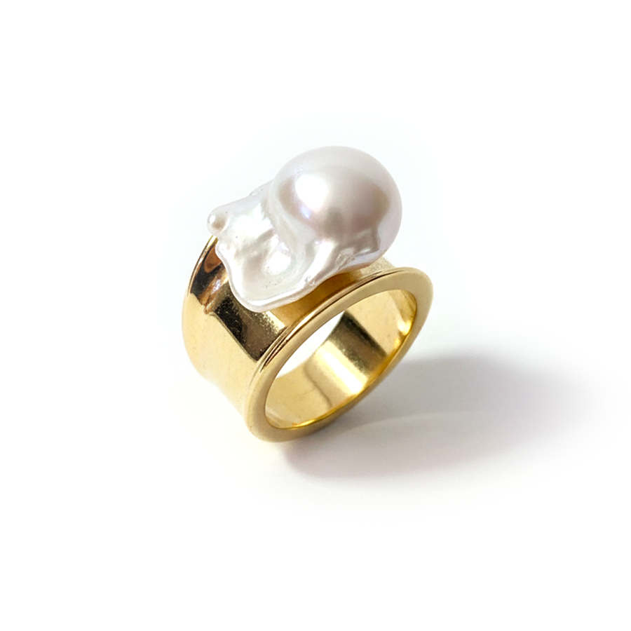 Anello "Perla Barocca" in Argento 925