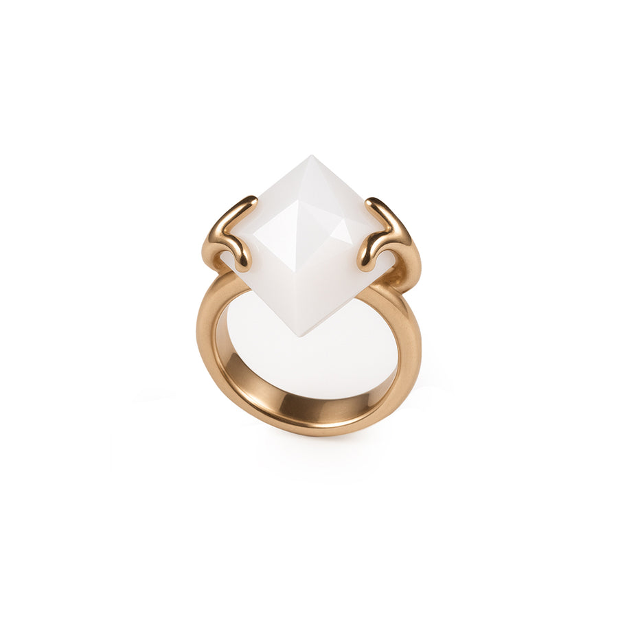 Anello "rombo bianco" Argento 925