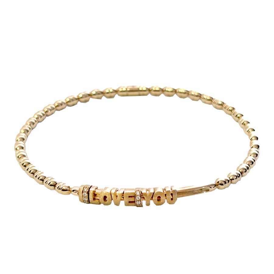 Bracciale "I love you" oro e diamanti