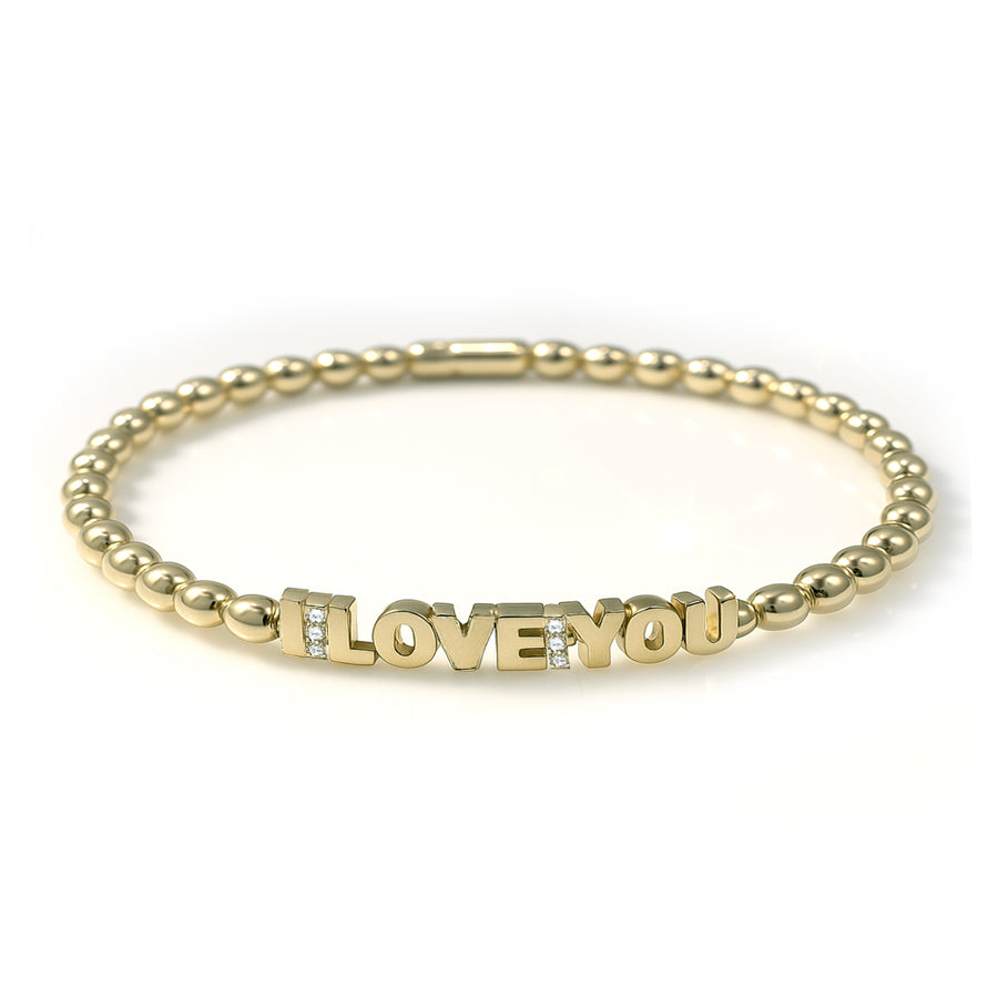 Bracciale "I love you" oro e diamanti