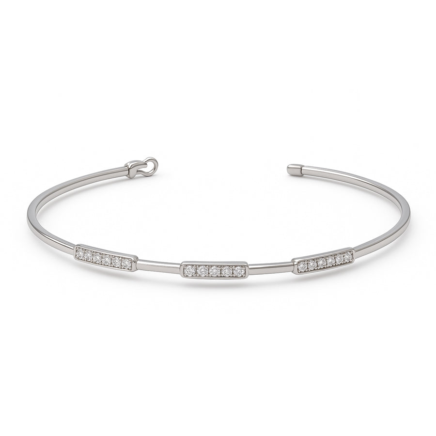 Bracciale uomo "Segmenti" White gold