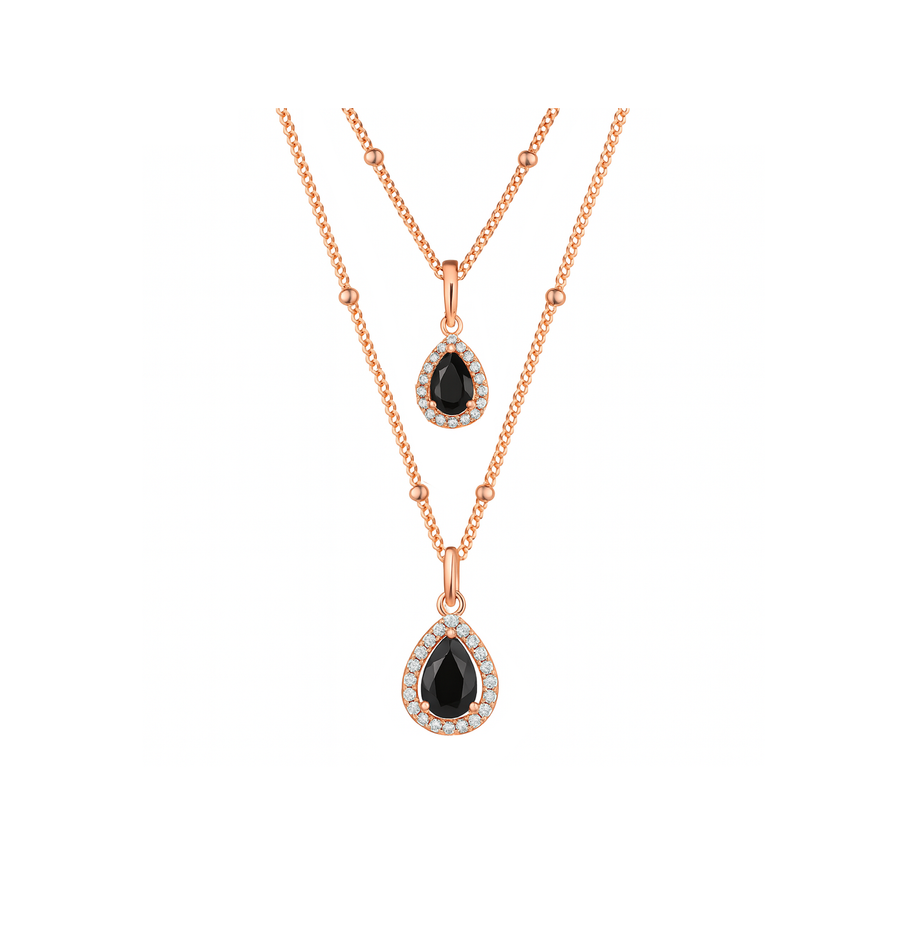 Ciondolo "Black Love" in Argento 925