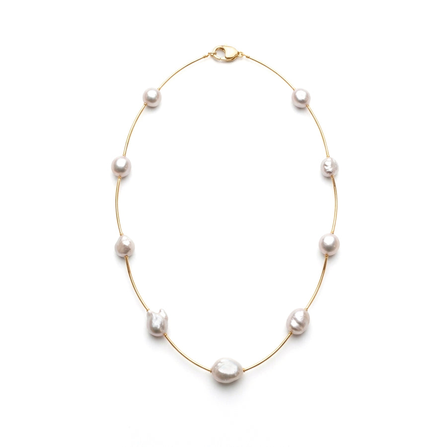 Collana "Baroque Essence" in argento e perle barocche Akoya