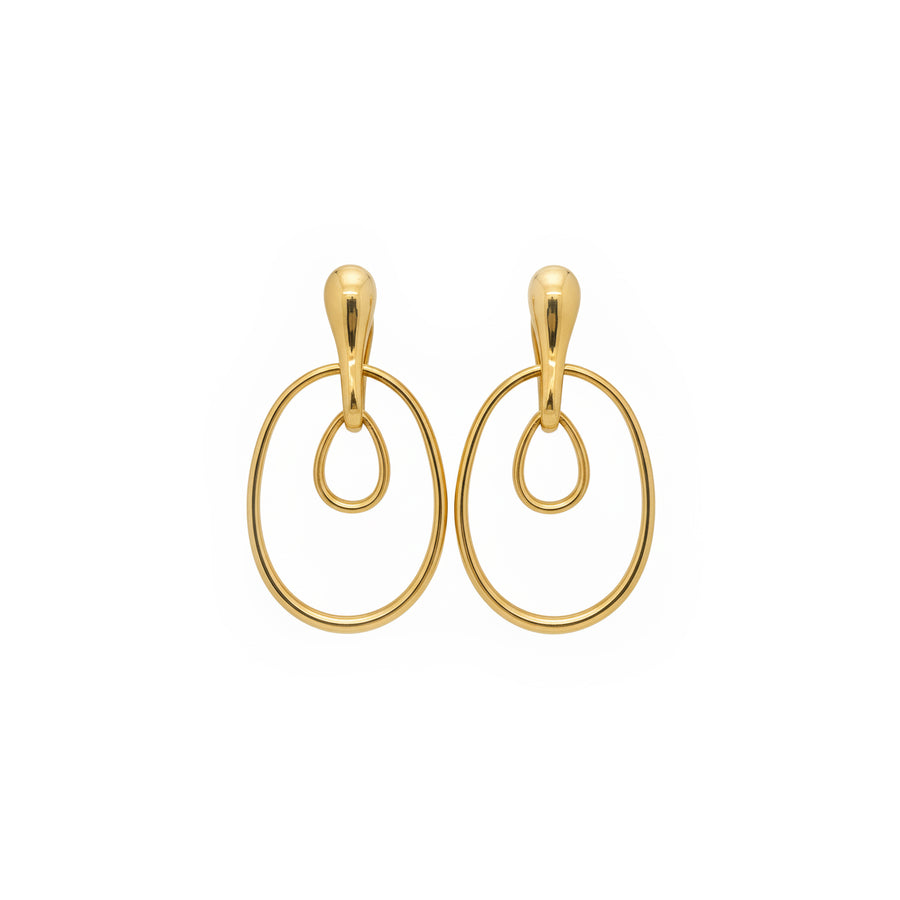 Orecchini "Double circle" in argento 925