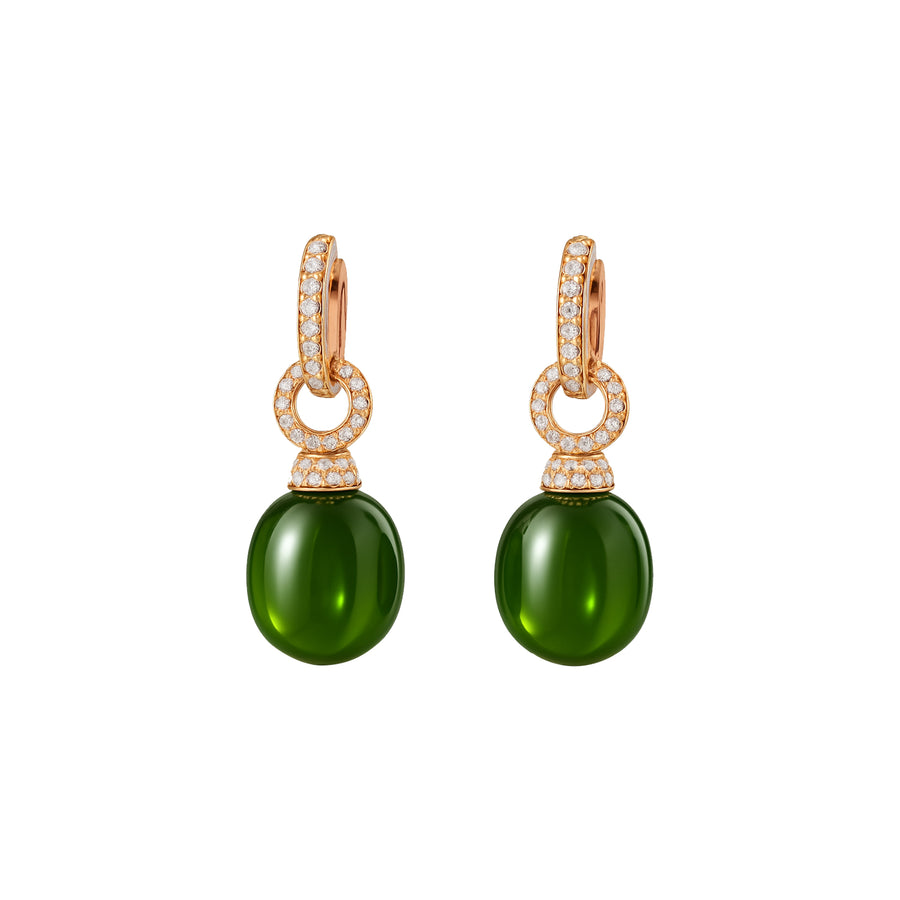 Orecchini "Green Drops" in oro e citrino