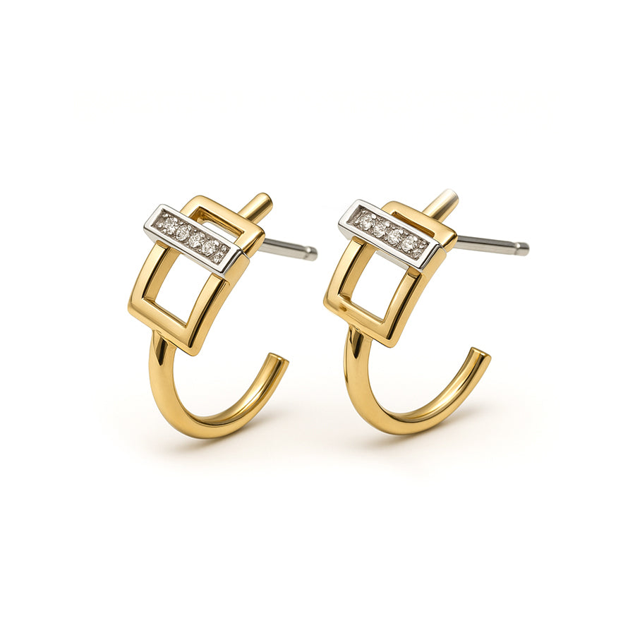 Orecchini “The Modest” in oro e diamanti