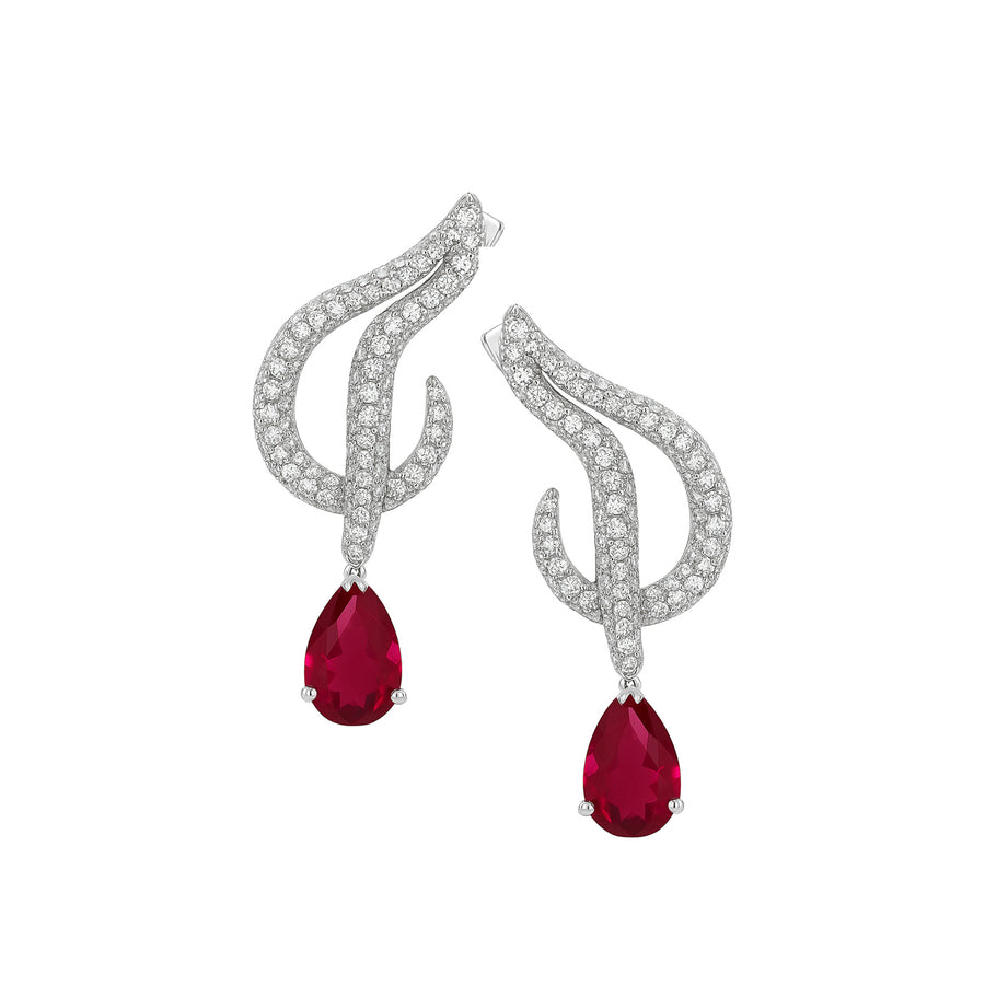 Orecchini "Rosso Incanto" in argento 925