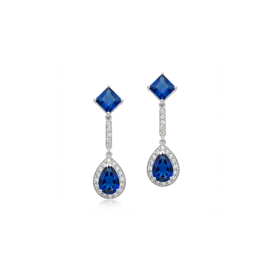 Orecchini "Blue drops" in argento 925