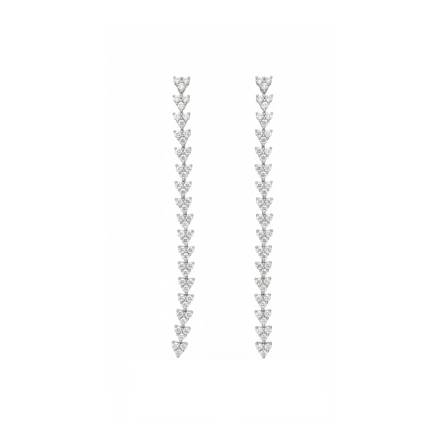 Orecchini "White Cascade" in argento 925