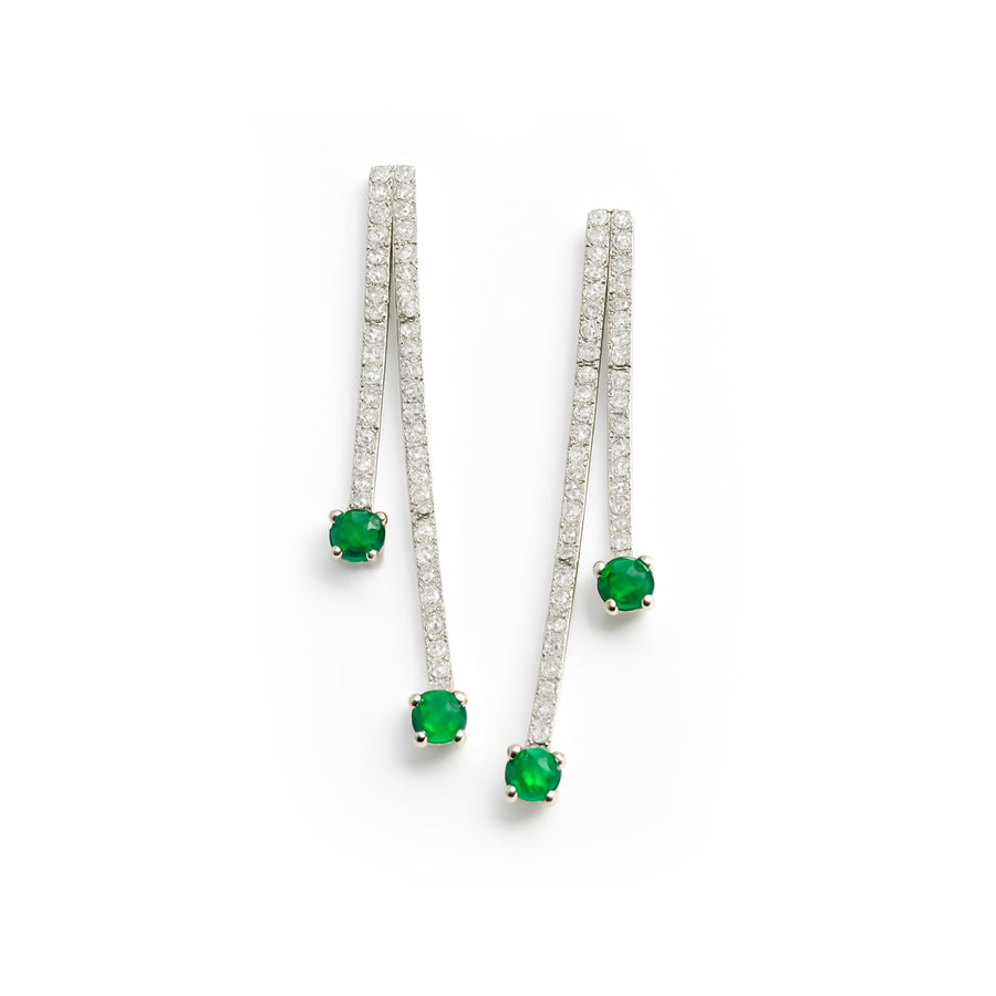 Orecchini "Splendore Verde" in oro e smeraldi