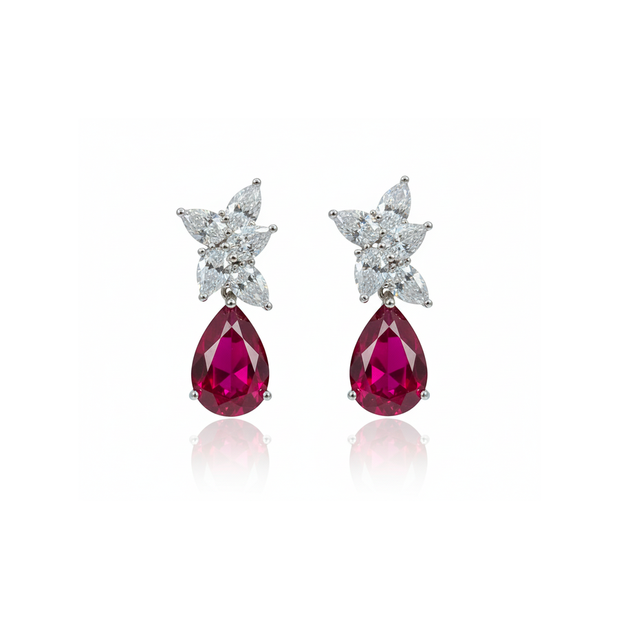 Orecchini "Incanto Rosso" in argento 925