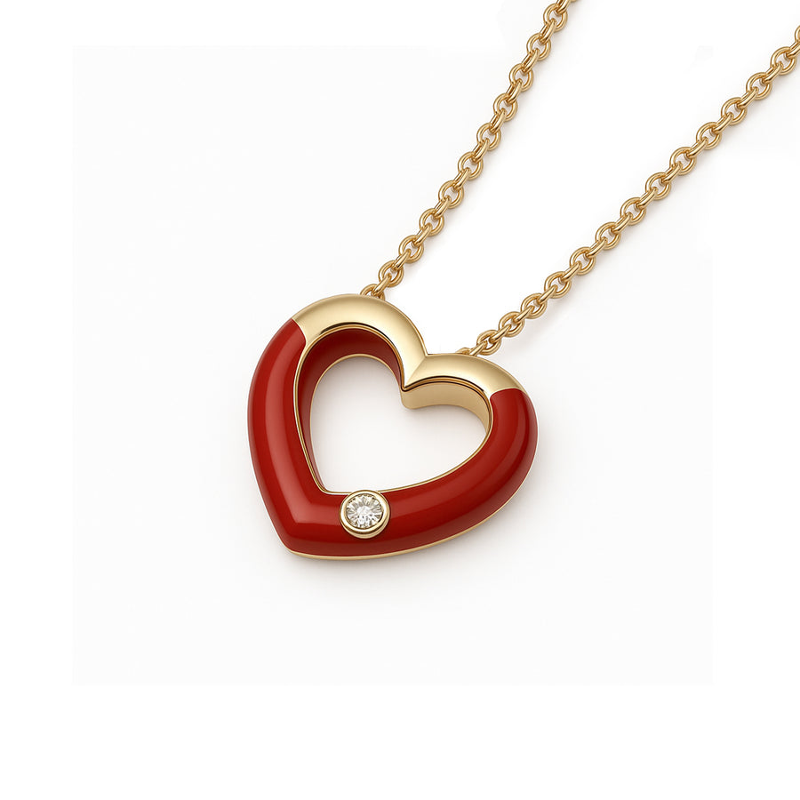 Ciondolo "Infinite Affection" in oro e smalto