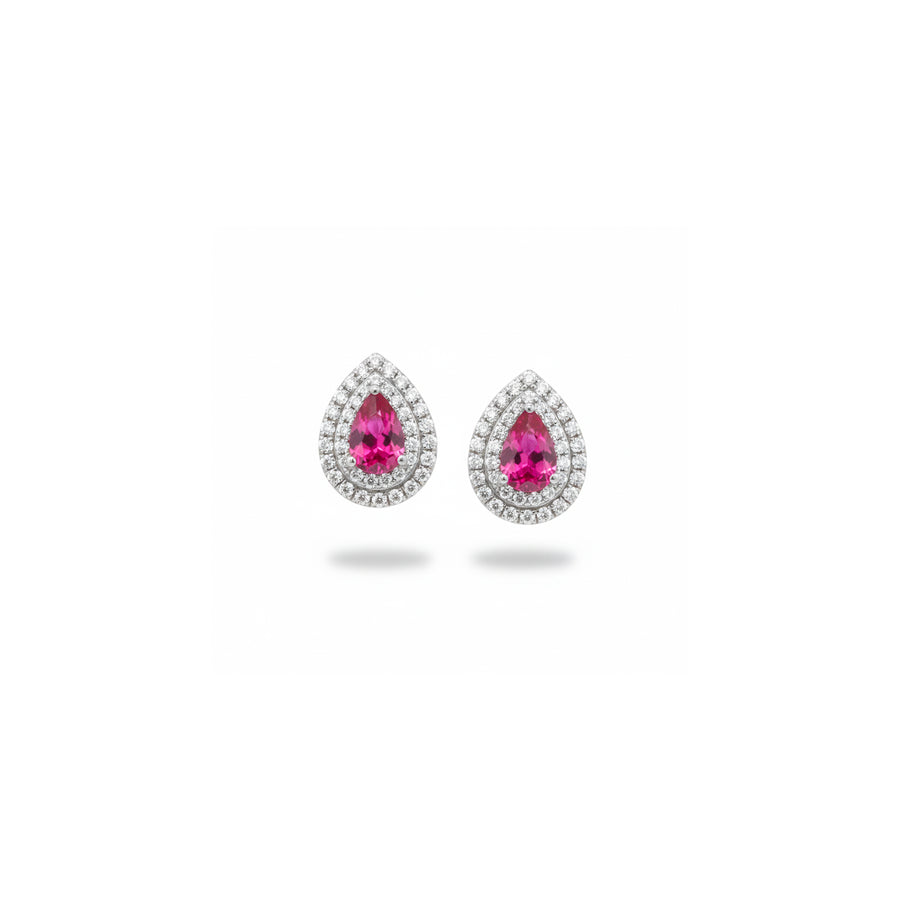Orecchini "Red Drops" in argento 925